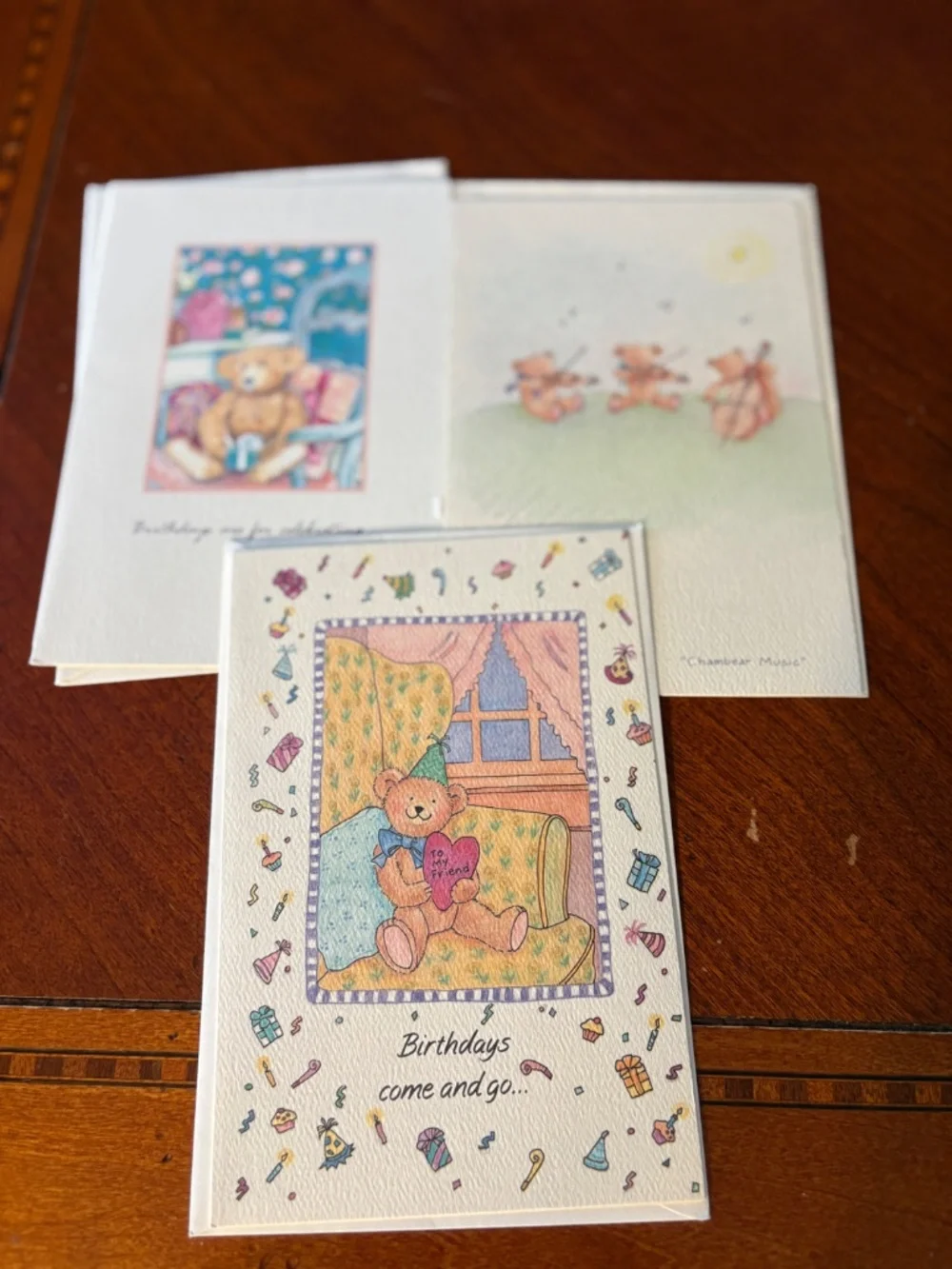 Vintage 1980s Teddy Bears Greeting Cards & Envelopes Lot of 9